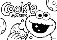 A coloring page of sesame street